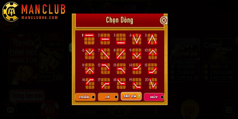 Chơi MAN'S slot không nên bỏ sót trường hợp tạo line thắng nào